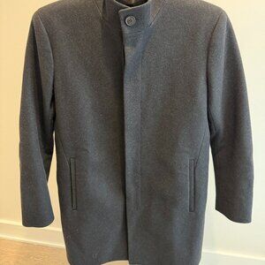 Theory Wool/Cashmere Blend Charcoal Grey Coat (Size Medium)